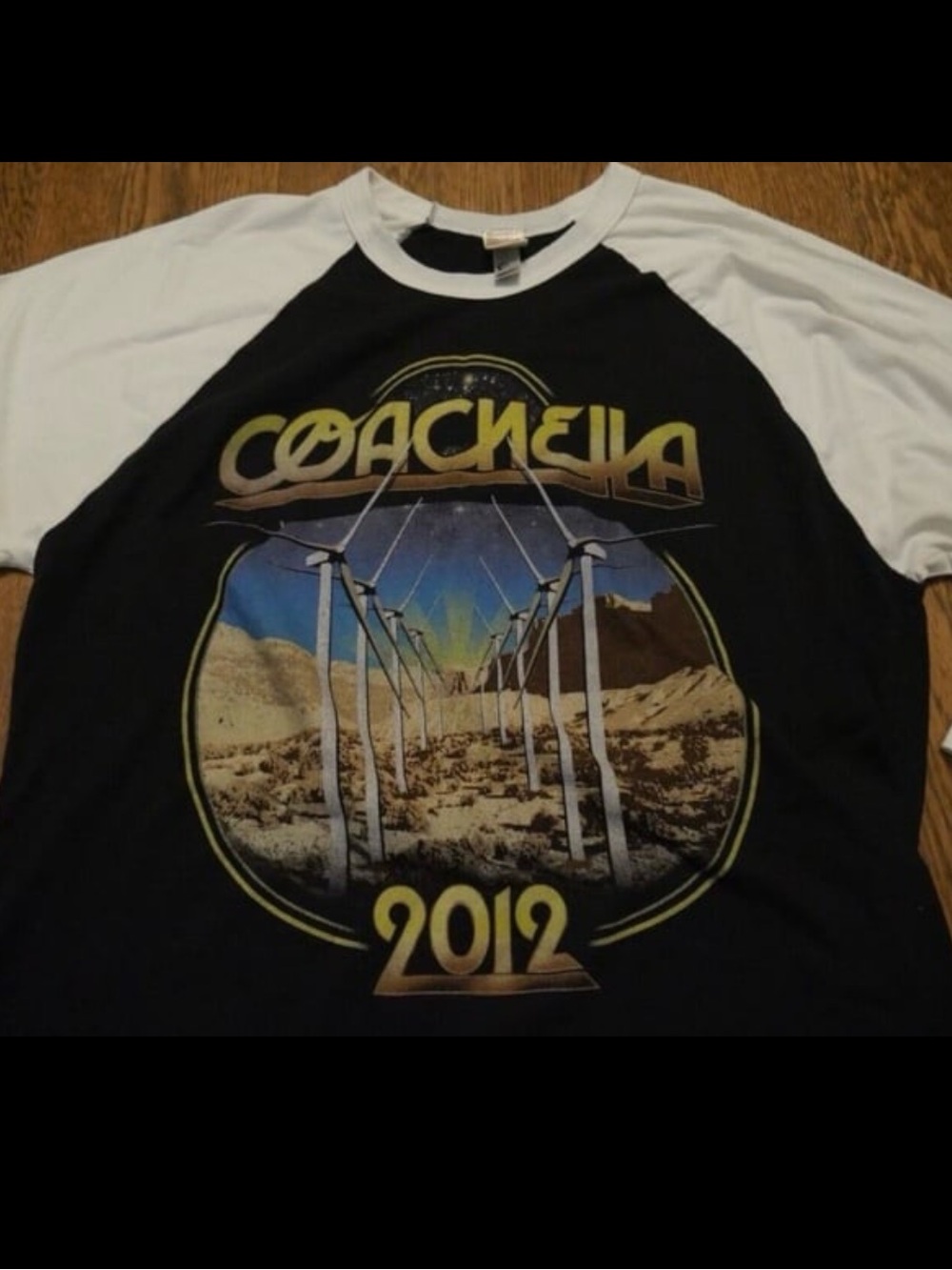 Coachella 2012 baseball t shirt black keys childish gambino Radiohead vintage